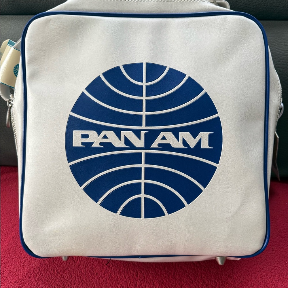 White and Blue Men's Bag